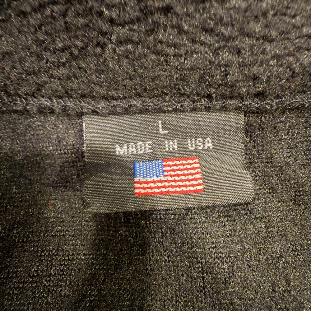 Vintage USA Olympic Games Fleece Jacket Black‎ Full Zip Mens Large Made in USA - Picture 5 of 8